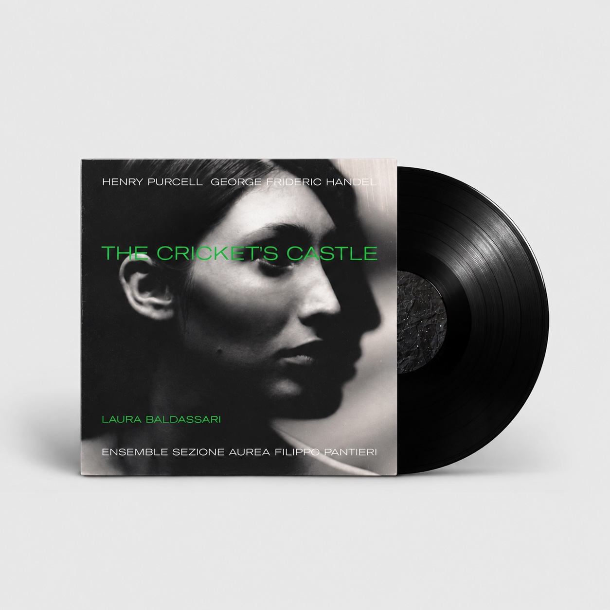 The physical edition of The Cricket's Castle: printed cover, inner sleeve with pencil drawing, and black vinyl record